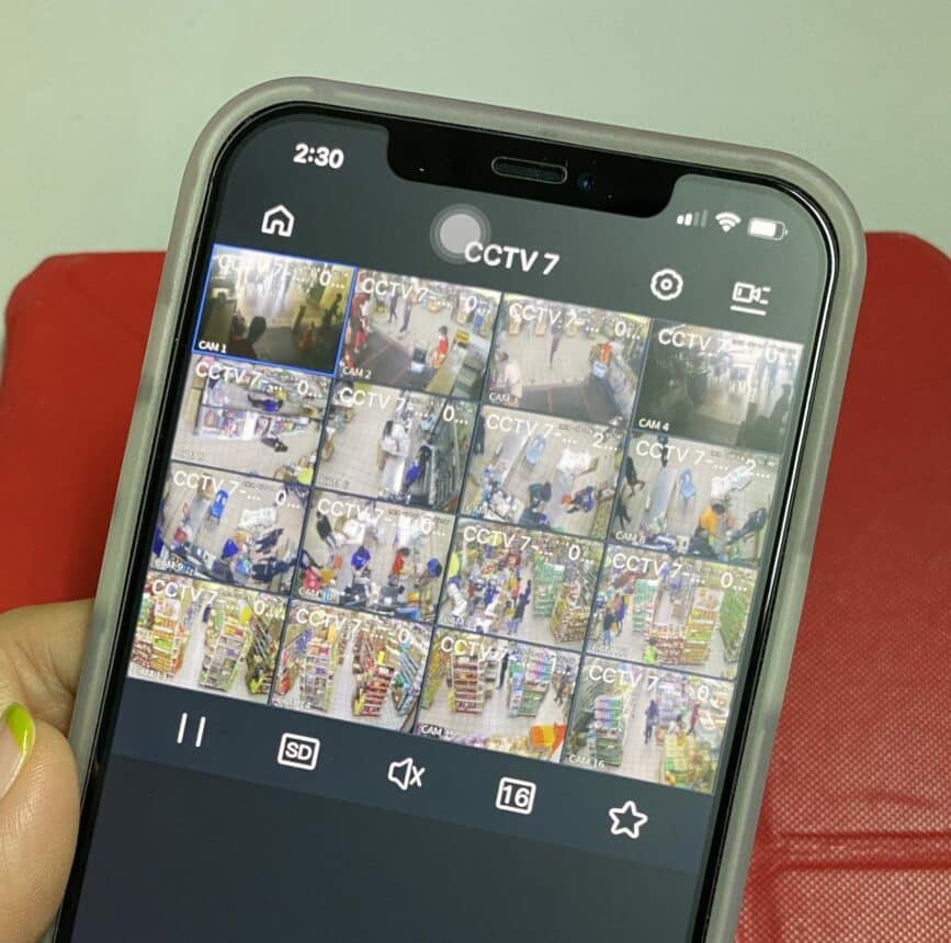 Cctv on phone app