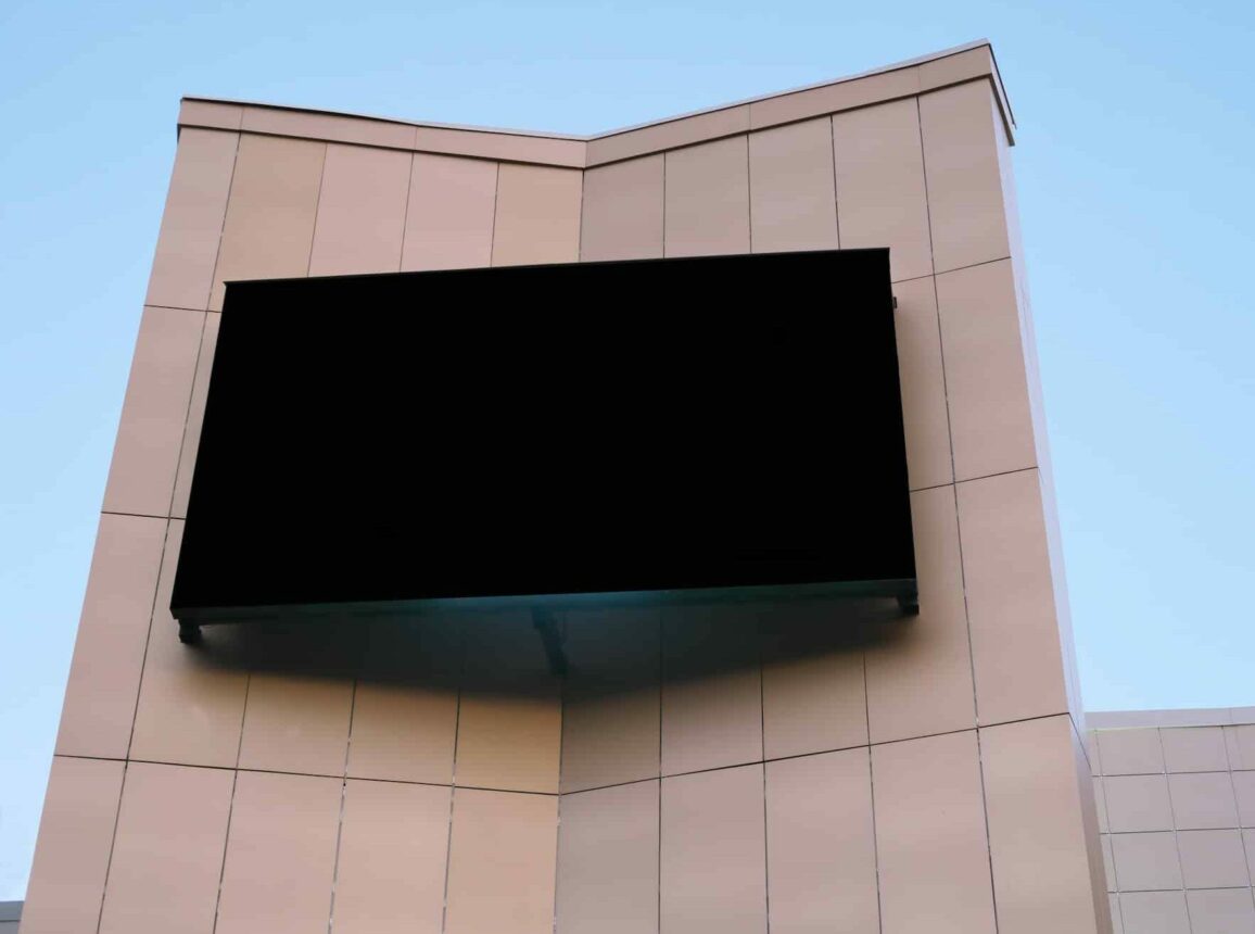 giant outdoor screen for advertising and commercials