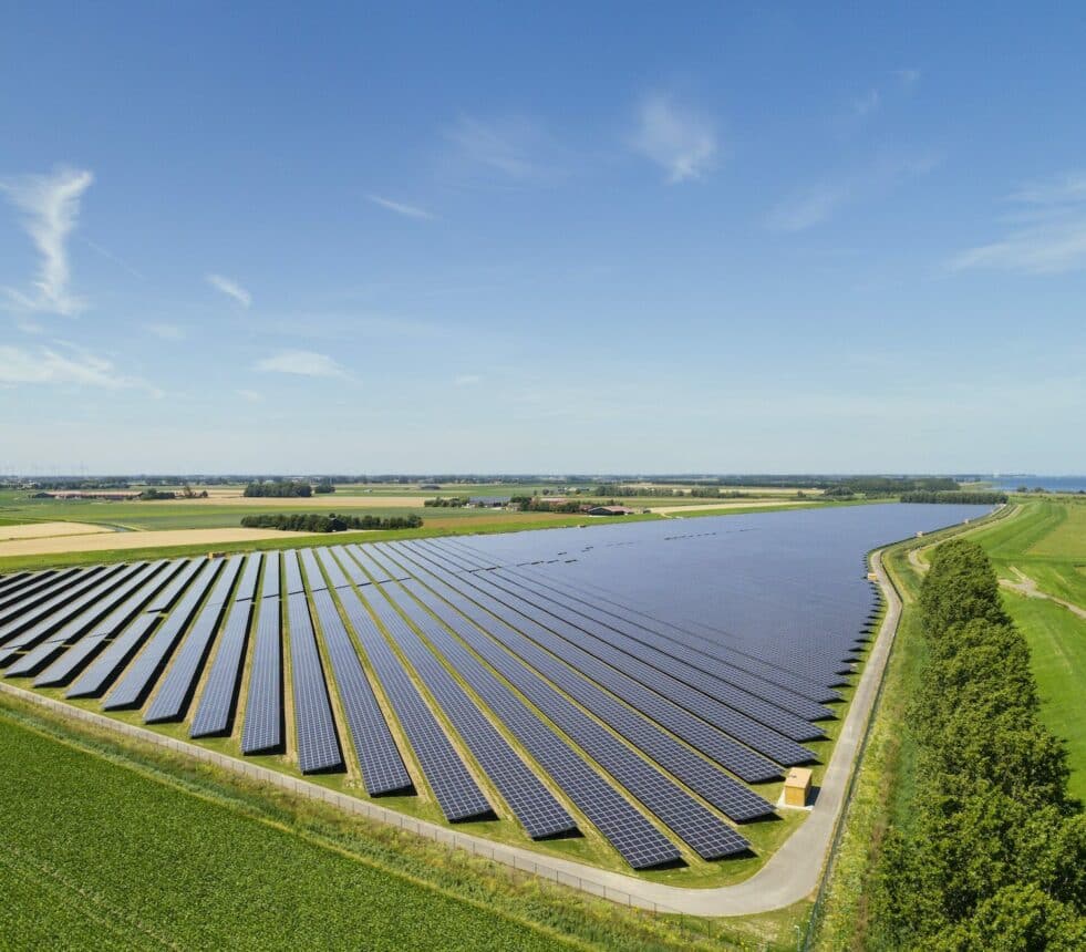 Large solar farms, Andijk, Noord-Holland, Netherlands