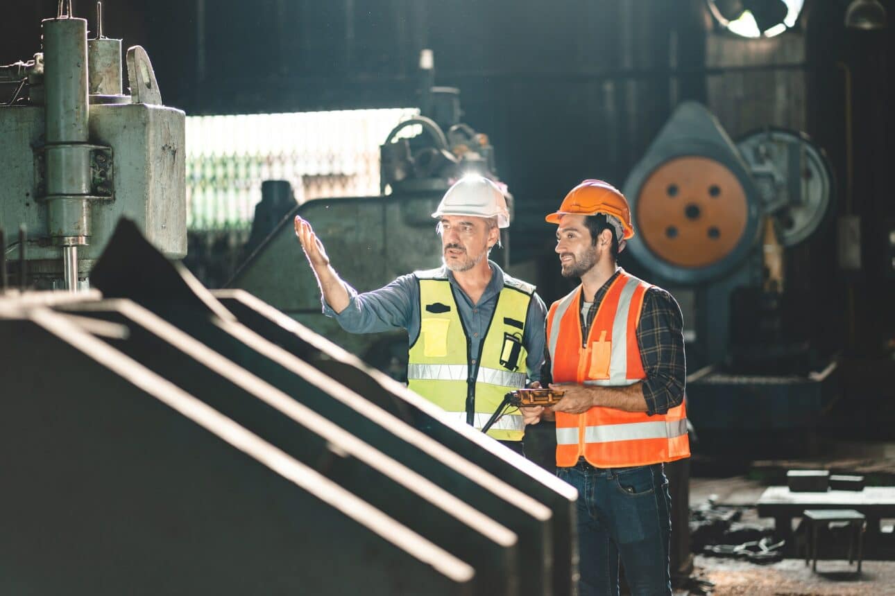 professional technician engineer working to control electrical power and safety service system