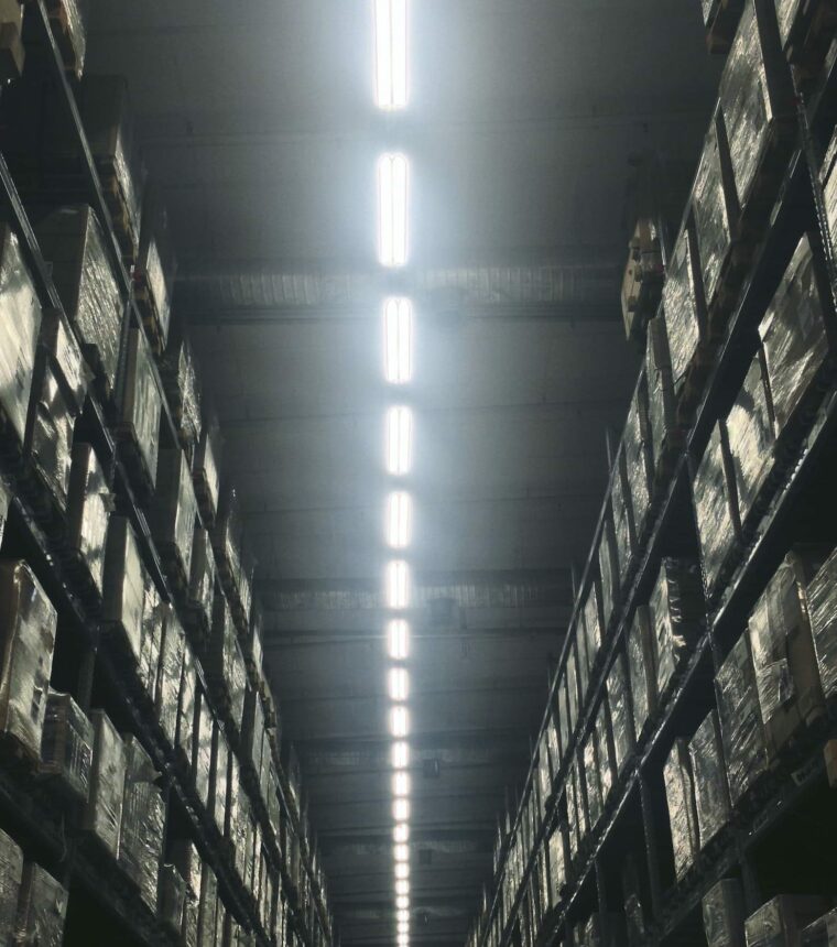 Warehouse Building Indoor Light Bulb Concept