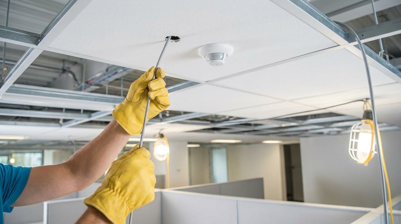 cost effective ways to cable occupancy sensors in large office spaces