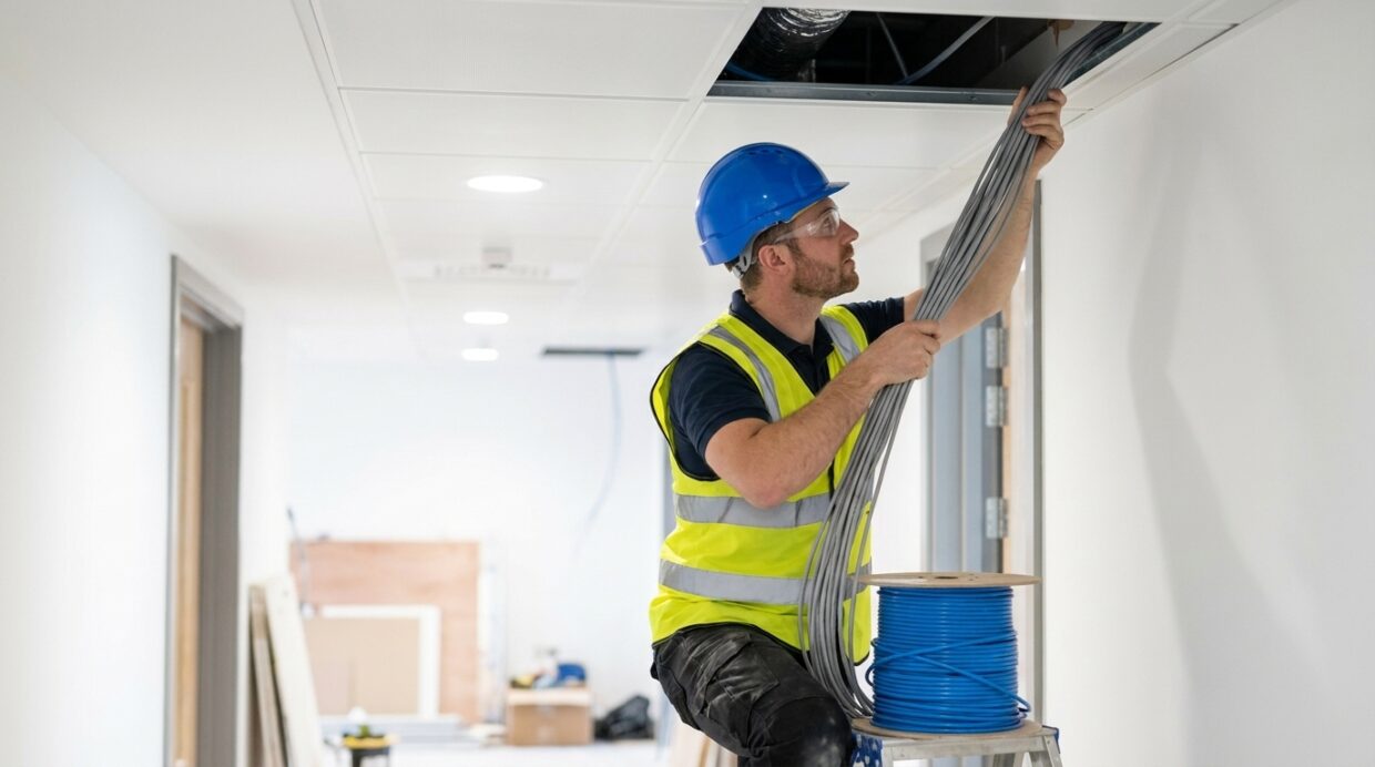cost allocation differences between office cat6 and industrial fiber optic integration